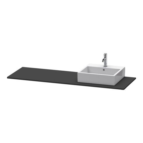 Duravit Console XSquare 160x55x1,6 cm, avec 1 AS, B droite, graphite mat