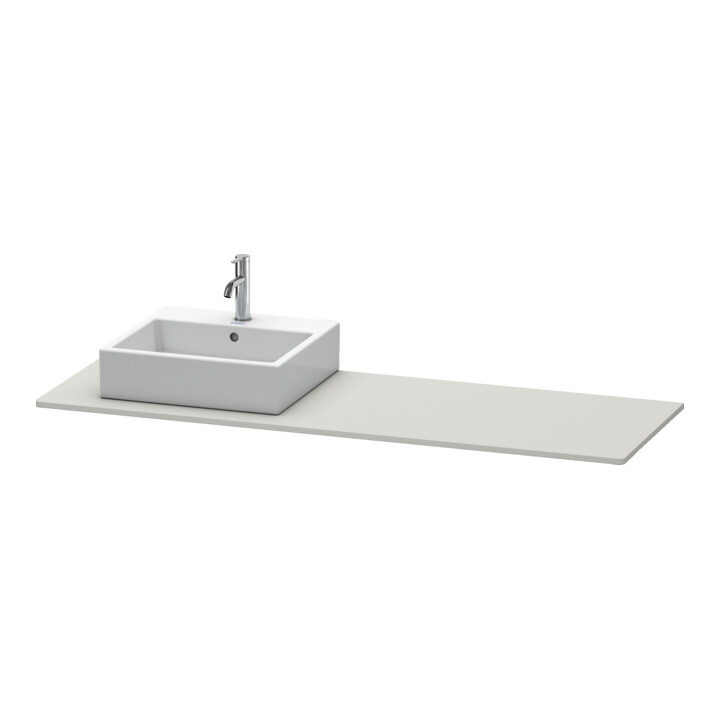Duravit Console XSquare 160x55x1,6 cm, avec 1 AS, B gauche, béton gris