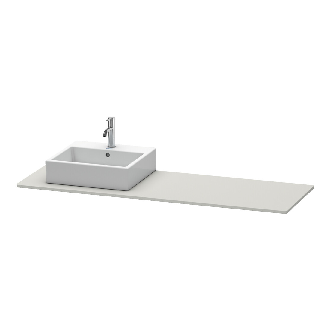 Duravit Console XSquare 160x55x1,6 cm, avec 1 AS, B gauche, béton gris