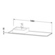 Duravit Console XSquare 160x55x1,6 cm, avec 1 AS, blanc, surface mate