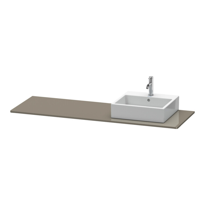 Duravit Console XSquare 160x55x1,6 cm, avec 1 AS, droite, plaque haute brillance