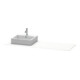 Duravit Console XSquare 160x55x1,6 cm, avec 1 AS, évier à gauche, blanc mat-3