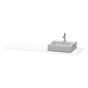 Duravit Console XSquare 160x55x1,6 cm, avec 1 AS, évier droit, blanc brillant-3