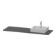 Duravit Console XSquare 160x55x1,6 cm, avec 1 AS, robinet droite, graphite mat-3