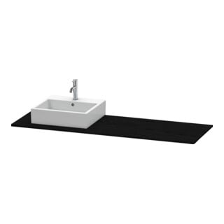Duravit Console XSquare 160x55x1,6 cm, avec 1 AS, robinet gauche, blanc œuf