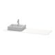 Duravit Console XSquare 160x55x1,6 cm, avec 1 AS, robinet gauche, blanc œuf