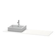 Duravit Console XSquare 160x55x1,6 cm, avec 1 AS, robinet gauche, blanc œuf-3