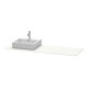 Duravit Console XSquare 160x55x1,6 cm, avec 1 trou, B gauche, blanc mat-satiné