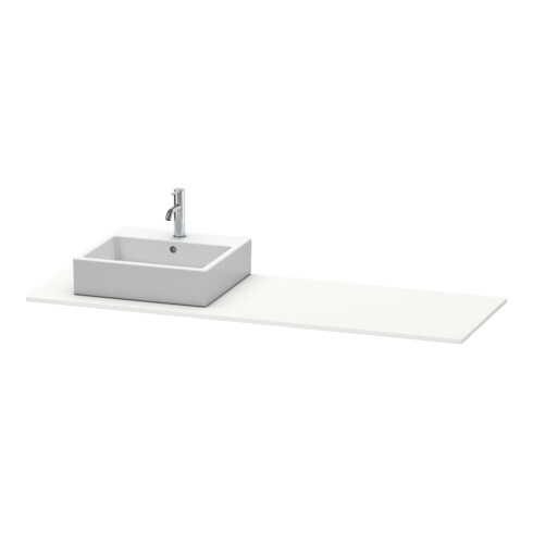 Duravit Console XSquare 160x55x1,6 cm, avec 1 trou, B gauche, blanc mat-satiné