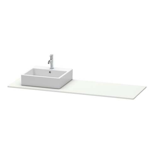 Duravit Console XSquare 160x55x1,6 cm, avec 1 trou, blanc, noir mat