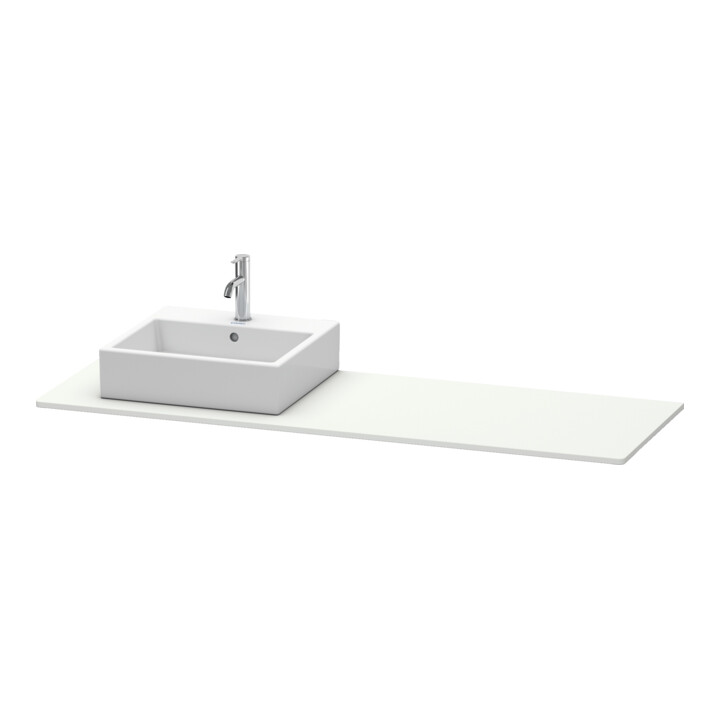 Duravit Console XSquare 160x55x1,6 cm, avec 1 trou, blanc, noir mat
