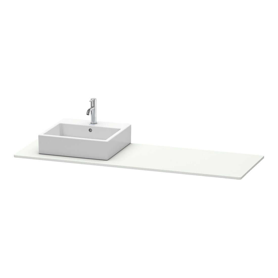 Duravit Console XSquare 160x55x1,6 cm, avec 1 trou, blanc, noir mat