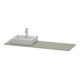 Duravit Console XSquare 160x55x1,6 cm, avec 1 trou, blanc, verre satiné mat-3