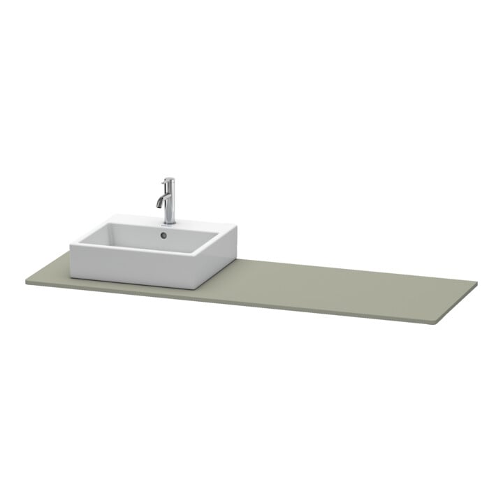 Duravit Console XSquare 160x55x1,6 cm, avec 1 trou, blanc, verre satiné mat