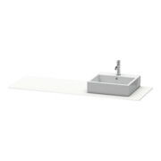 Duravit Console XSquare 160x55x1,6 cm, avec 1 trou robinet, droite, blanc mat-3