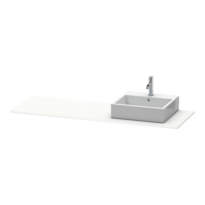 Duravit Console XSquare 160x55x1,6 cm, avec 1 trou robinet, droite, blanc mat