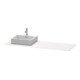 Duravit Console XSquare 160x55x1,6 cm, avec 1 trou, robinetterie gauche, blanc brillant-3