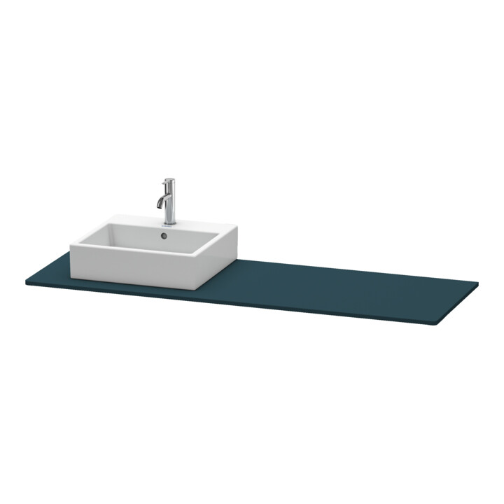 Duravit Console XSquare 160x55x1,6cm, avec 1 AS, B gauche, bleu satin mat