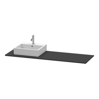 Duravit Console XSquare 160x55x1,6cm, avec 1 AS, B gauche, graphite mat
