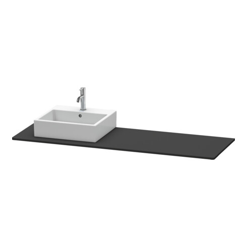 Duravit Console XSquare 160x55x1,6cm, avec 1 AS, B gauche, graphite mat