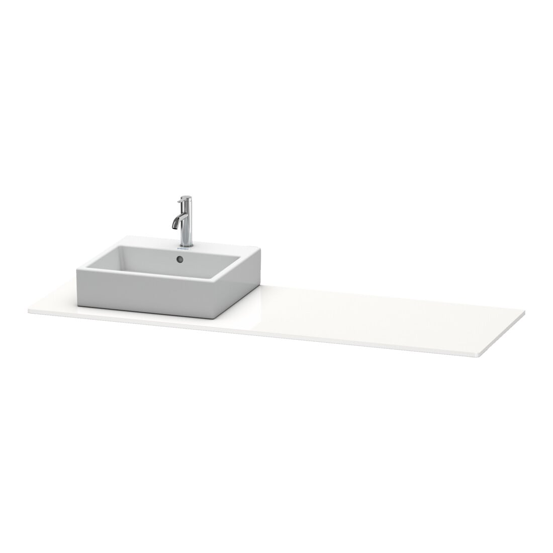 Duravit Console XSquare 160x55x1,6cm, avec 1 AS, B gauche, graphite mat