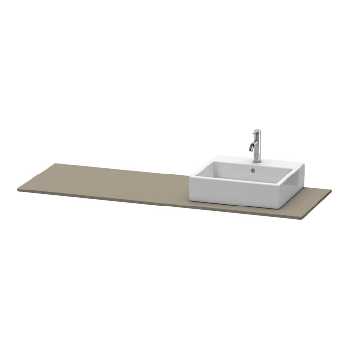 Duravit Console XSquare 160x55x1,6cm, avec 1 AS, blanc, gris mat