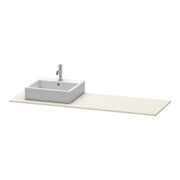 Duravit Console XSquare 160x55x1,6cm, avec 1 découpe, lavabo gauche, Taupe-3
