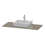 Duravit Console XSquare 80x55 cm, flan. gris brillant, avec 1 découpe-3