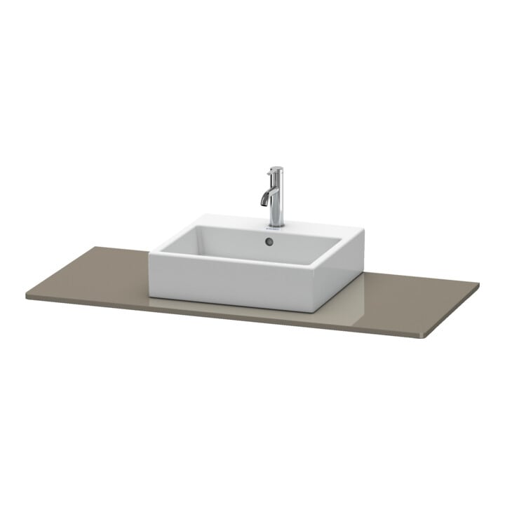 Duravit Console XSquare 80x55 cm, flan. gris brillant, avec 1 découpe