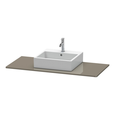 Duravit Console XSquare 80x55 cm, flan. gris brillant, avec 1 découpe