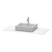 Duravit Console XSquare 80x55 cm, flanc gris mat, avec 1 découpe