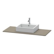 Duravit Console XSquare 80x55 cm, flanc gris mat, avec 1 découpe-3