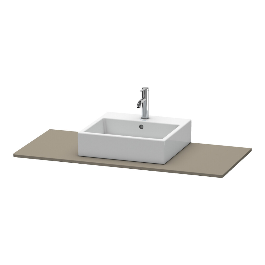 Duravit Console XSquare 80x55 cm, flanc gris mat, avec 1 découpe