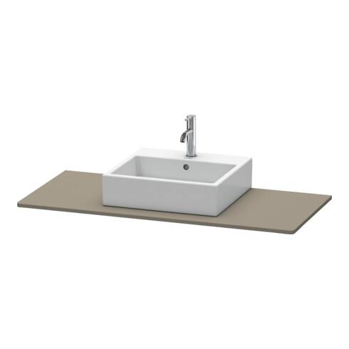 Duravit Console XSquare 80x55 cm, flanc gris mat, avec 1 découpe