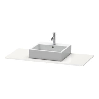 Duravit Console XSquare 80x55 cm, gris pierre mat, avec 1 découpe