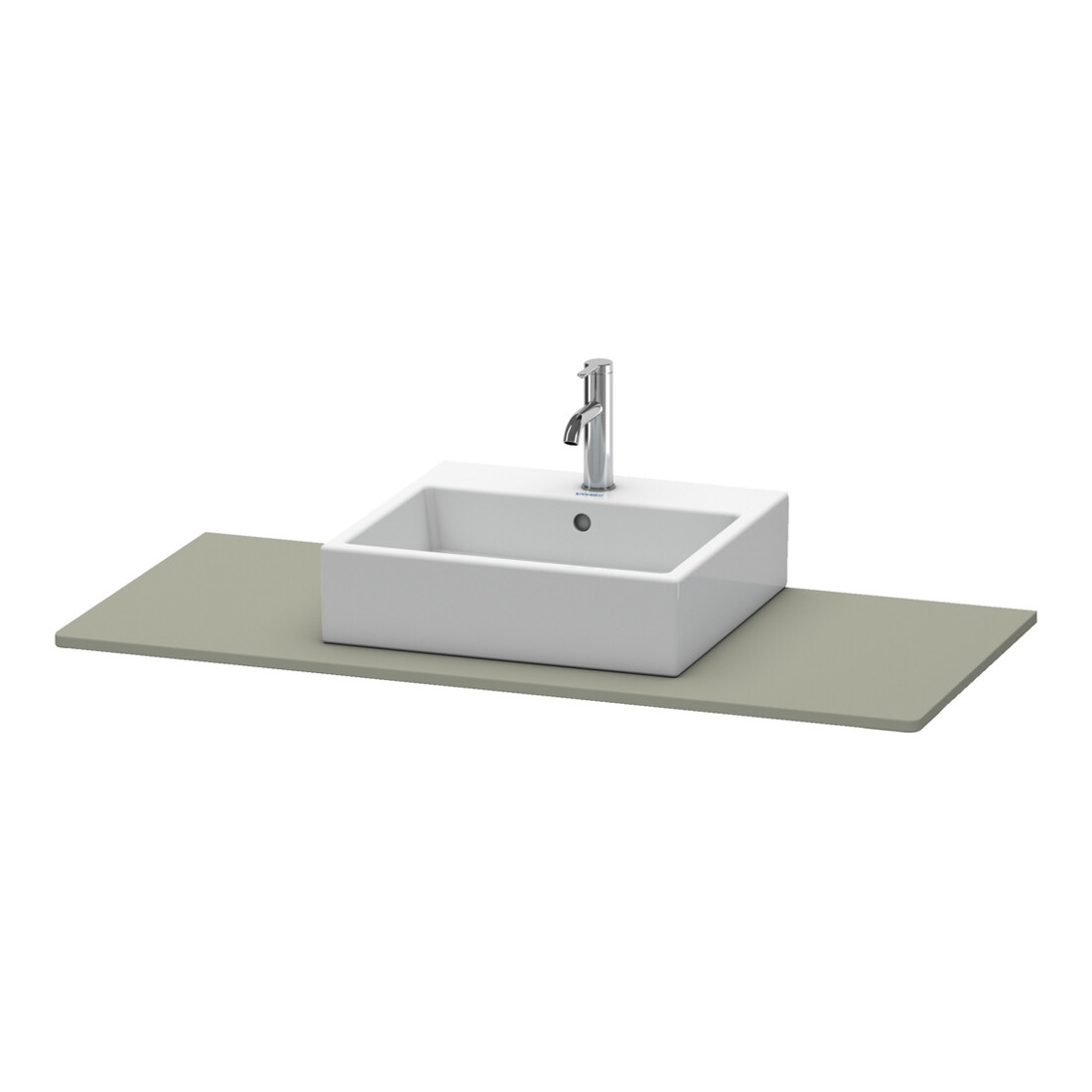 Duravit Console XSquare 80x55 cm, gris pierre mat, avec 1 découpe