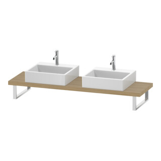 Duravit Consoles Compact L-Cube Épaisseur 4,5 cm, blanc œuf, pour vasque à poser, variable