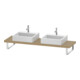 Duravit Consoles Compact L-Cube Épaisseur 4,5 cm, blanc œuf, pour vasque à poser, variable-1