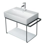 Duravit Consoles métalliques DuraSquare 66,5x38cm, suspendue murale, noir mat