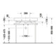 Duravit Consoles métalliques Happy D.2 77,3x49,1 cm, f 231880, renforcée +5 cm, chrome-2