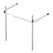 Duravit Consoles métalliques Happy D.2 77,3x49,1 cm, f 231880, renforcée +5 cm, chrome-2