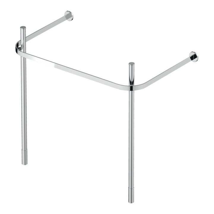 Duravit Consoles métalliques Happy D.2 77,3x49,1 cm, f 231880, renforcée +5 cm, chrome
