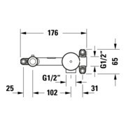 Duravit Corps encastré DN 15, pour mitigeur lavabo-3