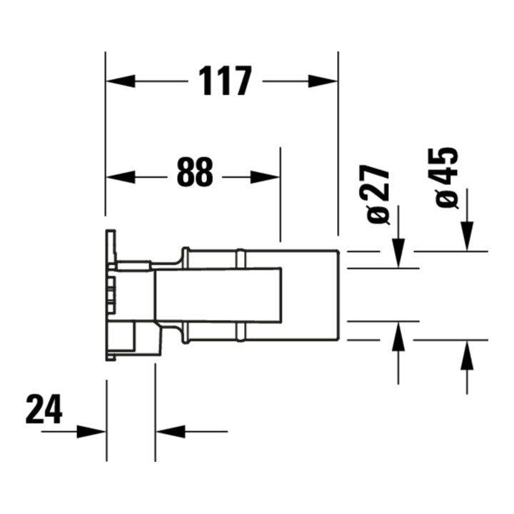 Duravit Corps encastré DN 15, pour mitigeur lavabo