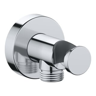 Duravit Coude mural DN 15, avec robinet de douche, rosace ronde, chrome