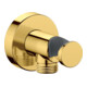 Duravit Coude mural DN 15, avec robinet de douche, rosace ronde, or poli-1
