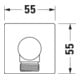 Duravit Coude mural DN 15, avec robinet douche, rosace carrée, chrome-4