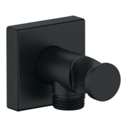 Duravit Coude mural DN 15, avec robinet douche, rosace carrée, noir mat