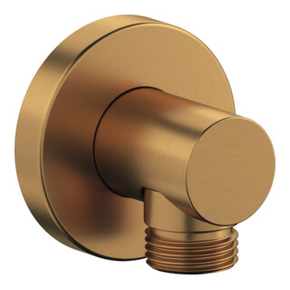 Duravit Coude mural DN 15, pour douchette à main, rouge, bronze brossé