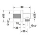 Duravit Coude mural DN 15, pour douchette à main, rouge, bronze brossé-2